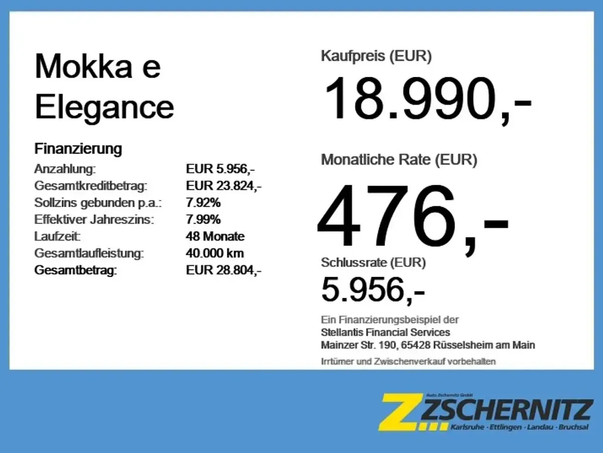 Gebraucht Opel Mokka-e Elegance 100 kW (136 PS) 2023 Schwarz SUV