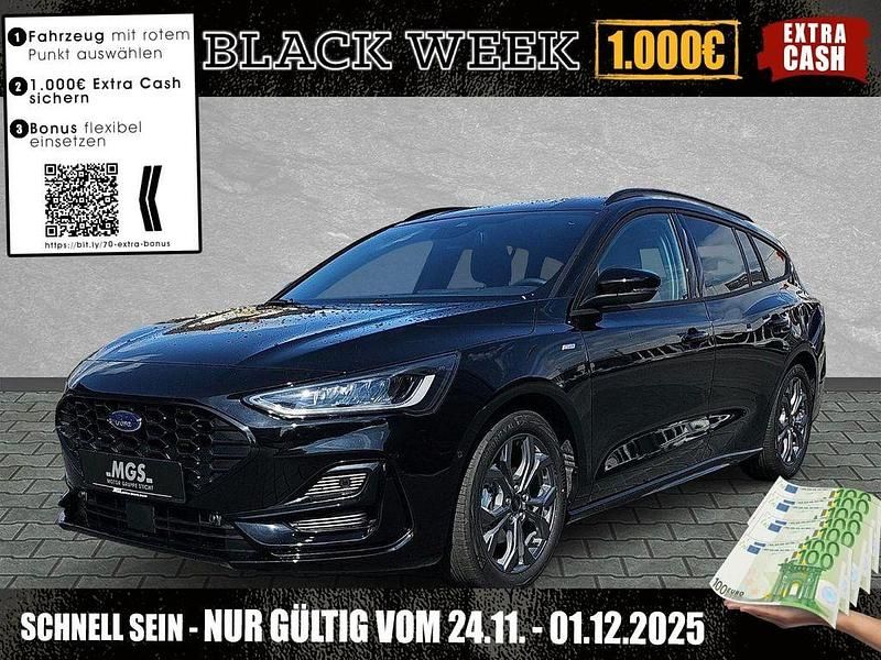 Agate black metallic Neu 2025 Ford Focus ST-Line Limousine | 28.590 € (Guter Preis) - Bild 1/4