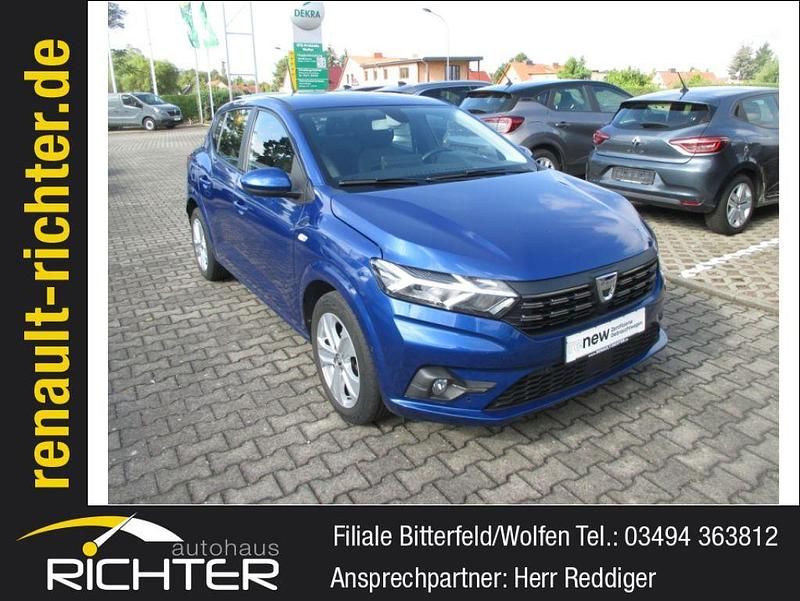 Blau Gebraucht 2022 Dacia Sandero Comfort Kleinwagen | 13.995 € (Fairer Preis) - Bild 1/4