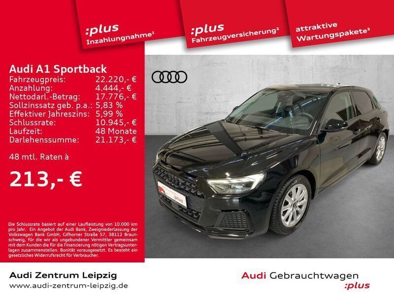 Mythosschwarz metallic Gebraucht 2023 Audi A1 Sportback Advanced Plus Kleinwagen | 22.790 € (Fairer Preis) - Bild 1/3