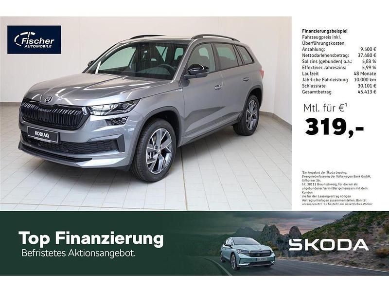 Grau Gebraucht 2024 Skoda Kodiaq SportLine SUV | 46.980 € (Guter Preis) - Bild 1/4