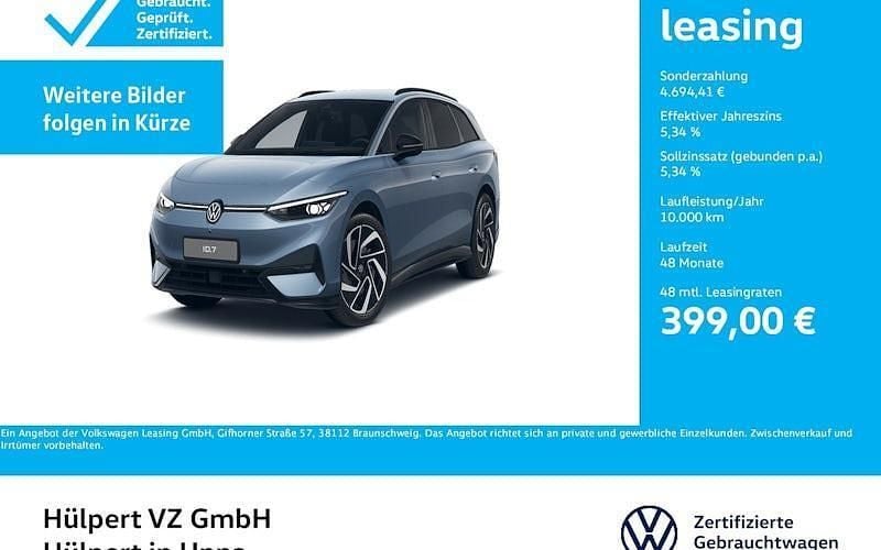 Blau Gebraucht 2024 VW ID.7 Pro Limousine | 50.144 € (Superpreis) - Bild 1/4