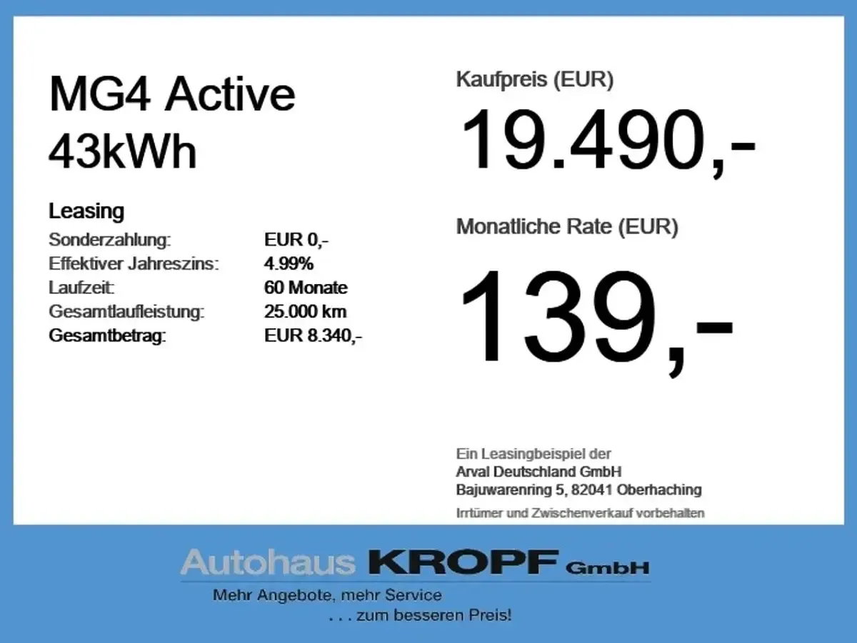 Neu MG MG4 EV 110 kW (150 PS) 2026 Camden grey Kleinwagen