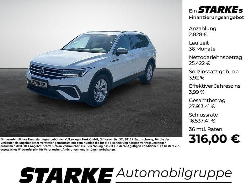 Weiß Gebraucht 2022 VW Tiguan Allspace Life SUV | 28.250 € (Superpreis) - Bild 1/4