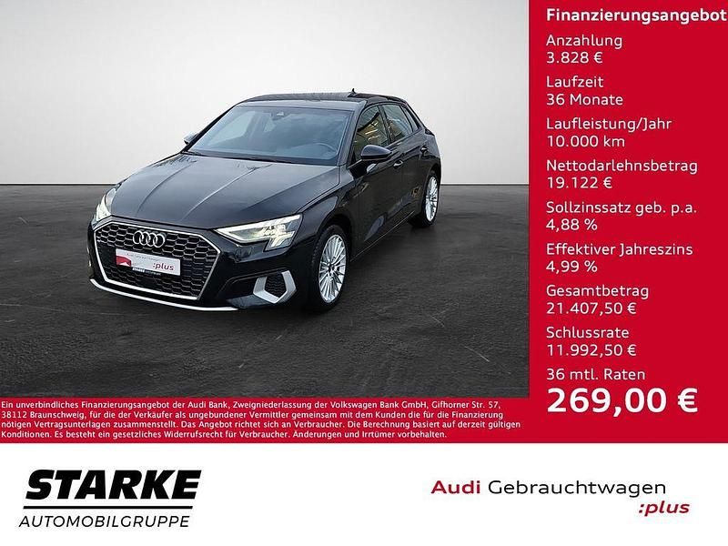 Brillantschwarz Gebraucht 2022 Audi A3 Advanced Plus Limousine | 22.950 € (Fairer Preis) - Bild 1/4