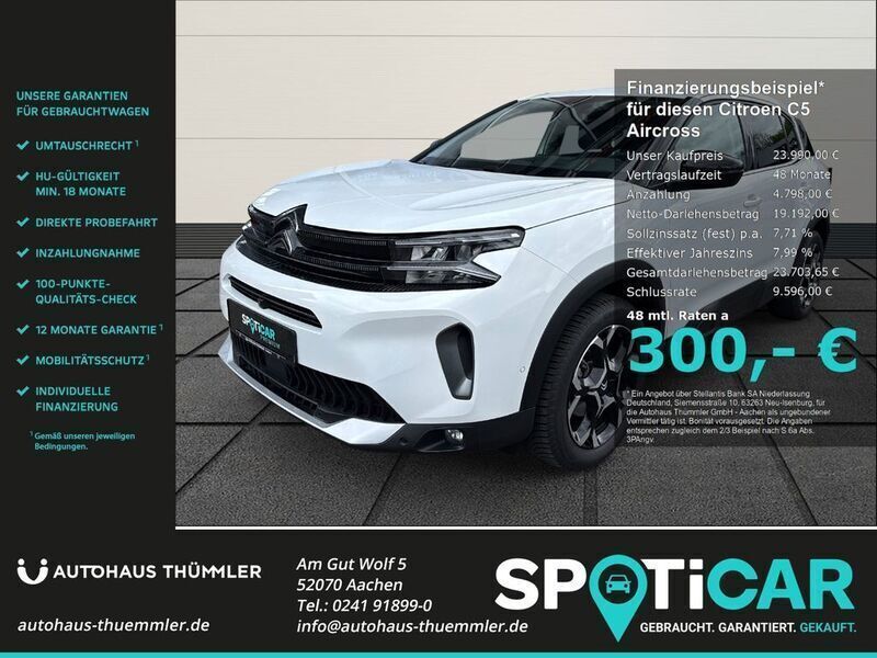 Polar weiß Gebraucht 2024 Citroën C5 Aircross PureTech SUV | 23.990 € (Guter Preis) - Bild 1/4
