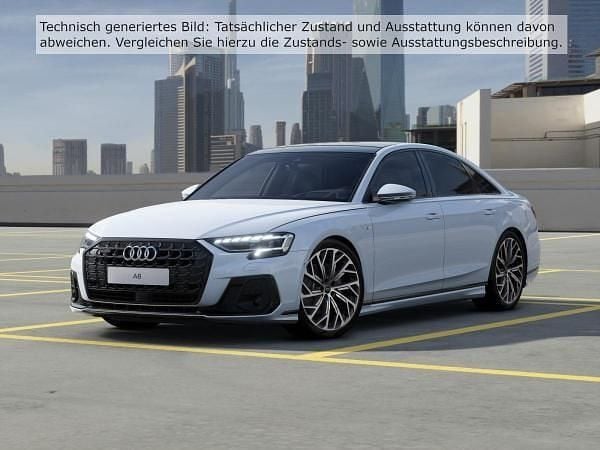 Weiß (gletscherweiß metallic/gletscherweiß metallic) Gebraucht 2024 Audi A8 Ambiente Limousine | 79.111 € (Fairer Preis) - Bild 1/3