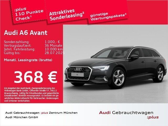 Mythosschwarz metallic Gebraucht 2024 Audi A6 Advanced Plus Kombi | 48.373 € - Bild 1/2