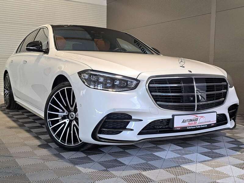 Diamantweiss metalliclack Gebraucht 2023 Mercedes S400 AMG line Limousine | 99.970 € (Fairer Preis) - Bild 1/3
