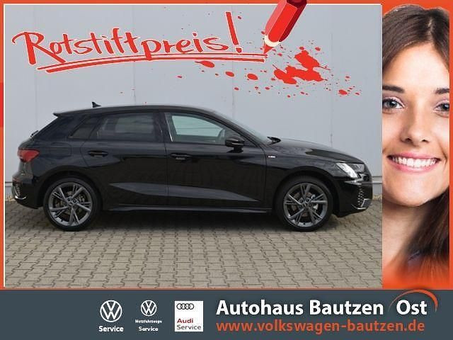 Schwarz Gebraucht 2023 Audi A3 Sportback S-Line Kleinwagen | 36.790 € (Teuer) - Bild 1/4
