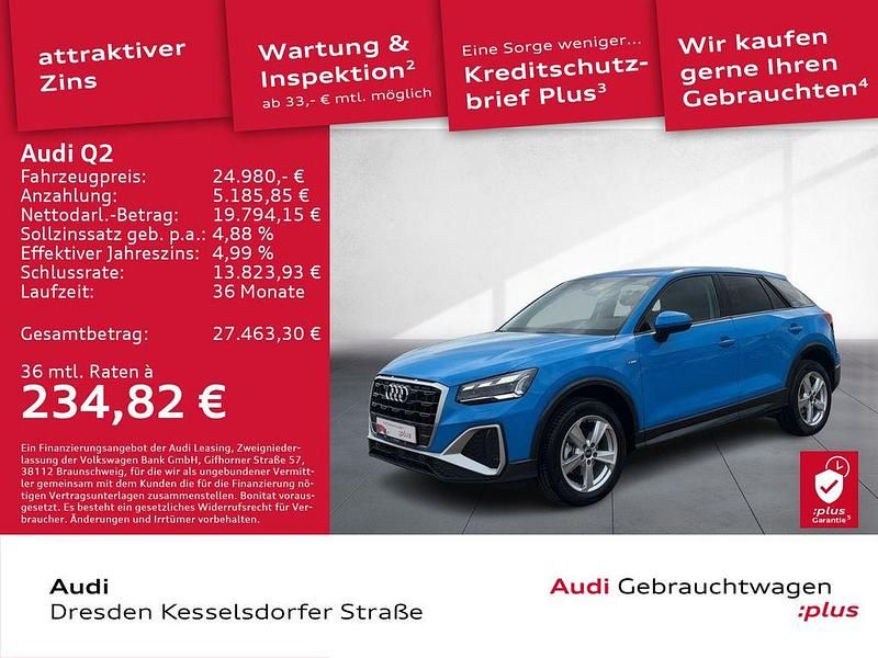 Turboblau Gebraucht 2021 Audi Q2 Comfort SUV | 24.980 € (Fairer Preis) - Bild 1/4