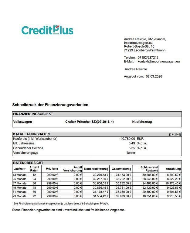 Neu VW Crafter 140 PS (102 kW) 2026 Candy weiß Van