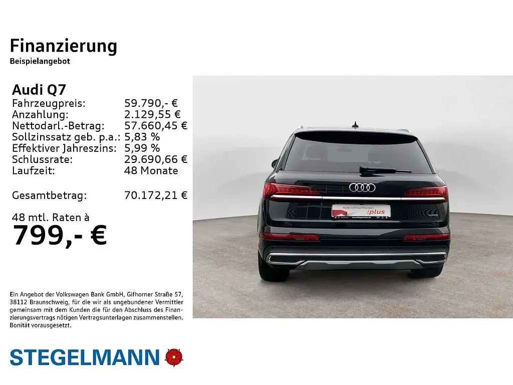 Occasion Audi Q7 Ambiente 286 ch (210 kW) 2023 Noir SUV