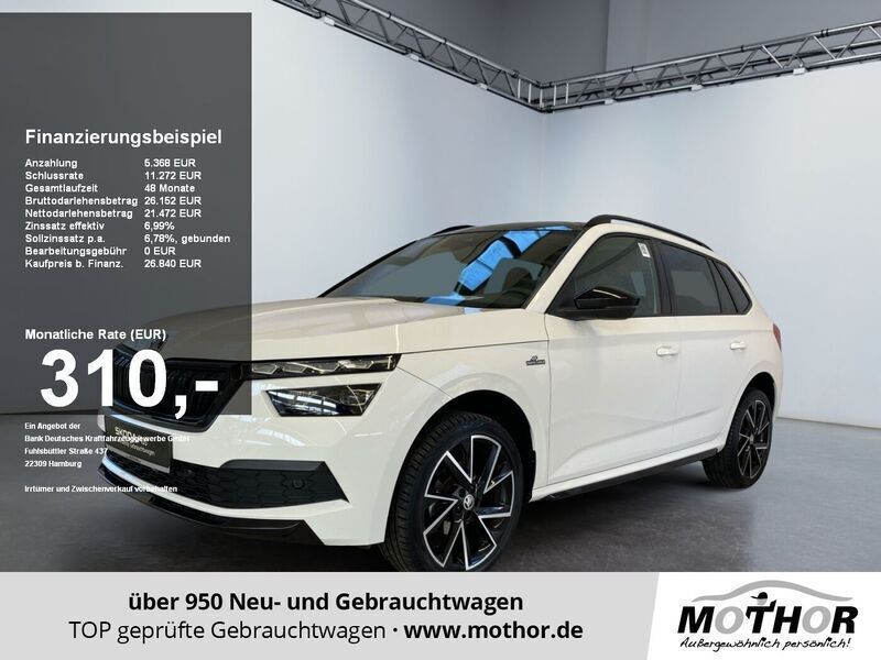 Candyweiss Gebraucht 2020 Skoda Kamiq Monte Carlo SUV | 25.763 € (Fairer Preis) - Bild 1/4