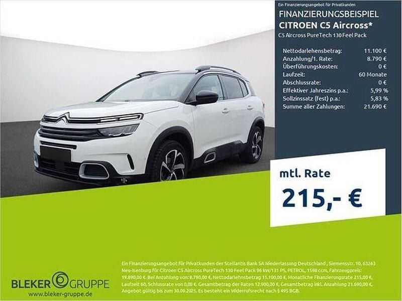 Weiss perlmutt (metallic) Gebraucht 2022 Citroën C5 Aircross Feel SUV | 17.980 € (Superpreis) - Bild 1/3