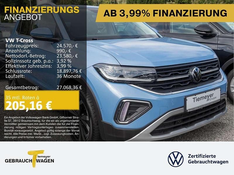 Blau Gebraucht 2024 VW T-Cross Life SUV | 24.570 € (Fairer Preis) - Bild 1/4