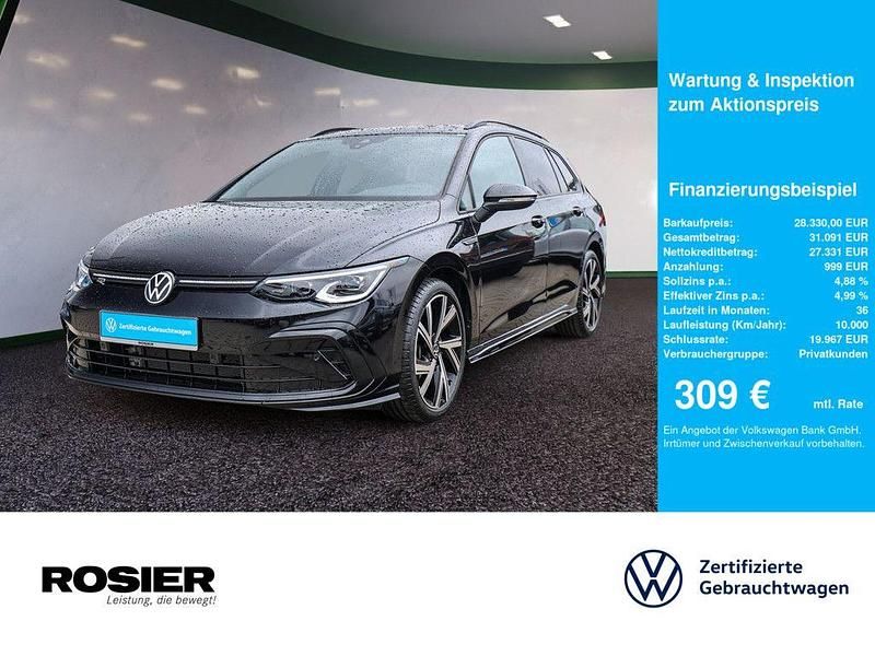 Schwarz / deep black (metallic) Gebraucht 2024 VW Golf VIII R-line Kombi | 28.330 € (Guter Preis) - Bild 1/4