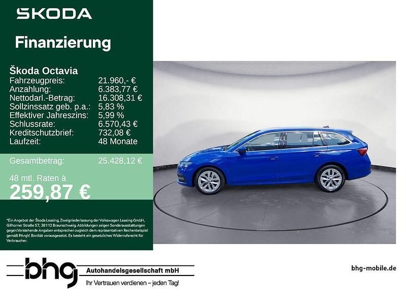 Blau Gebraucht 2022 Skoda Octavia Style Kombi | 21.960 € (Guter Preis) - Bild 1/4