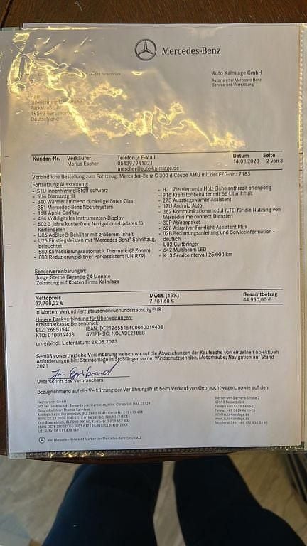 Gebraucht Mercedes C300 AMG line 245 PS (180 kW) 2021 Schwarz Coupé