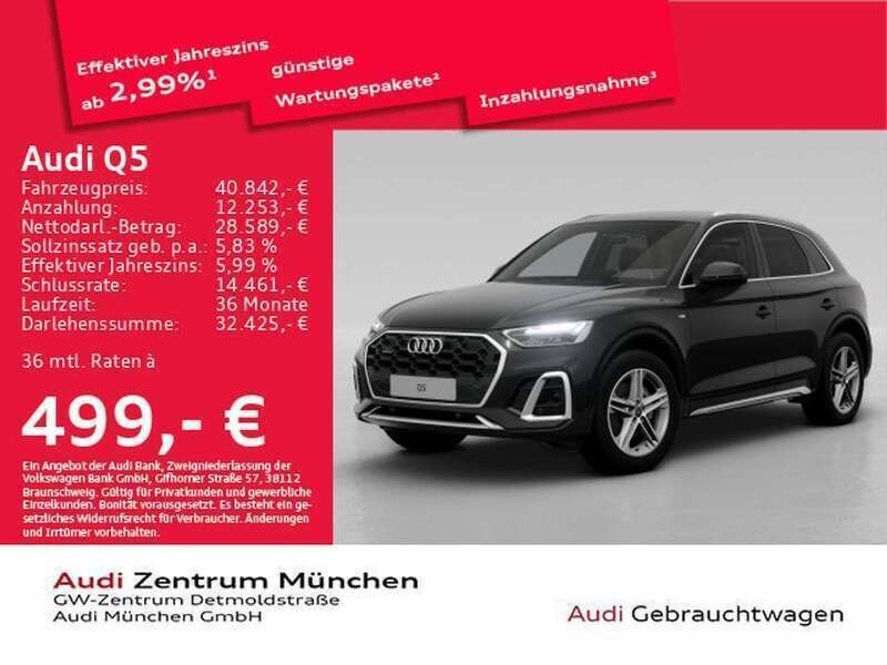 Mythosschwarz metallic Gebraucht 2022 Audi Q5 Ambiente SUV | 40.842 € (Fairer Preis) - Bild 1/2