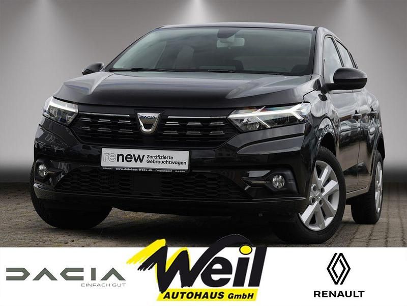 Perlmuttschwarz metallic (metallic) Gebraucht 2022 Dacia Sandero Comfort Kleinwagen | 13.490 € (Guter Preis) - Bild 1/4