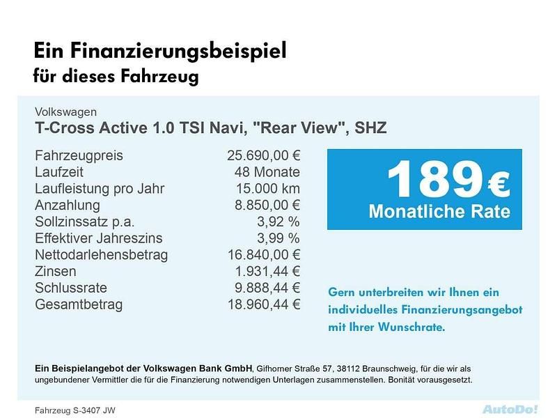 Gebraucht VW T-Cross Active 110 PS (80 kW) 2023 Deep black perleffekt SUV