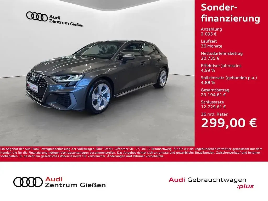 Usata Audi A3 S-Line 116 CV (85 kW) 2023 Grigio Berlina