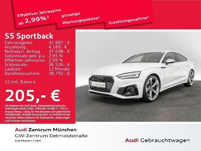Ibisweiß Gebraucht 2022 Audi S5 Sportback Ambiente Kleinwagen | 41.887 € (Superpreis) - Bild 1/2