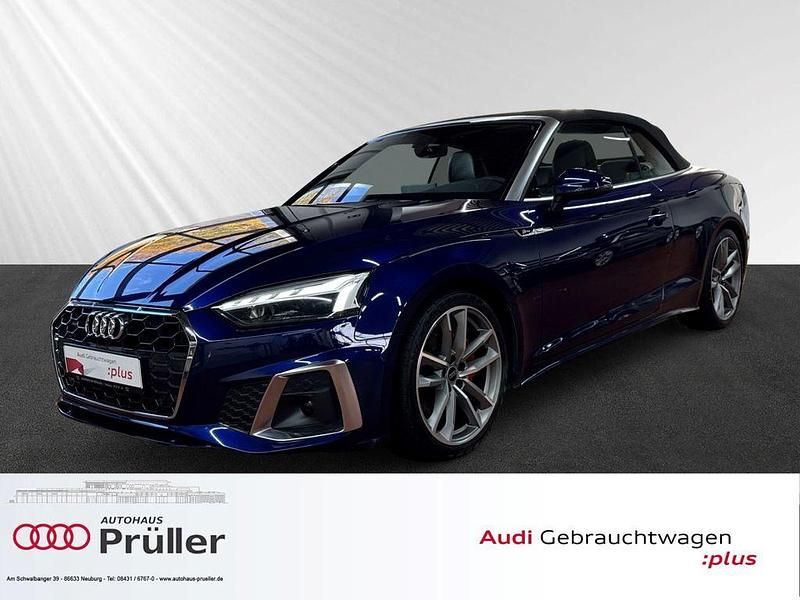Navarrablau metallic (blau) Gebraucht 2023 Audi A5 Cabriolet S-Line Cabrio | 36.900 € (Guter Preis) - Bild 1/4