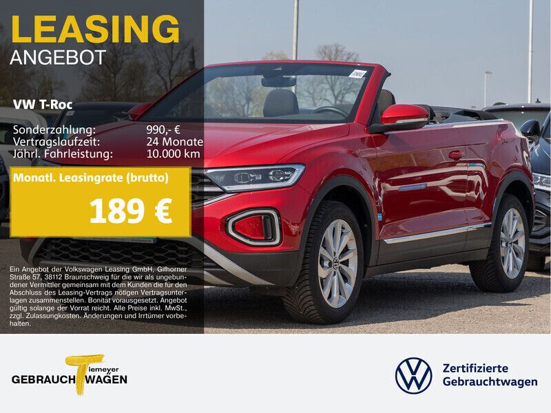 Othercolor Gebraucht 2024 VW T-Roc Cabriolet Style Cabrio | 26.050 € (Superpreis) - Bild 1/4