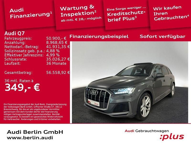 Daytonagrau perleffekt Gebraucht 2022 Audi Q7 S-Line SUV | 50.900 € (Superpreis) - Bild 1/3