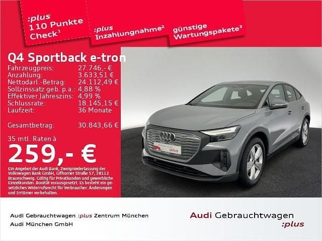 Grau Gebraucht 2023 Audi Q4 Sportback e-tron SUV | 27.746 € (Superpreis) - Bild 1/2