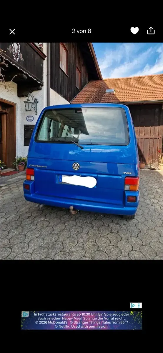 Gebraucht VW T4 102 PS (75 kW) 2000 Blau Van