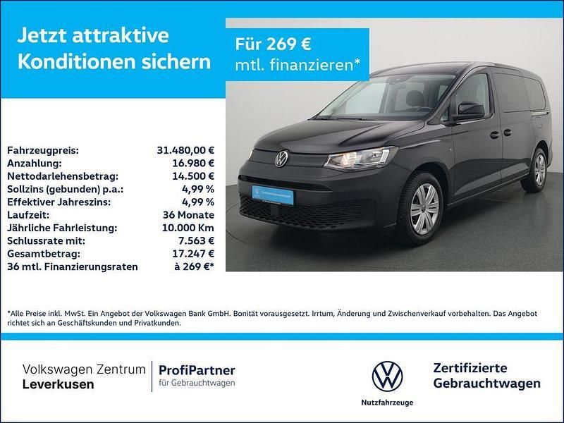 Schwarz Gebraucht 2023 VW Caddy Maxi Basis Van / Kleinbus | 30.980 € (Fairer Preis) - Bild 1/4