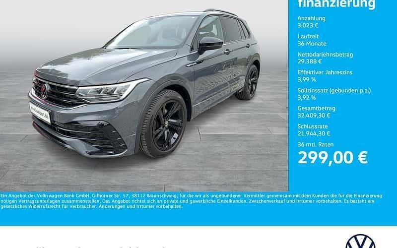 Grau Gebraucht 2023 VW Tiguan R-line SUV | 32.411 € (Guter Preis) - Bild 1/4