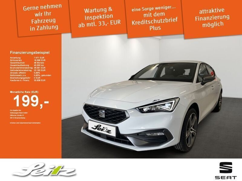 Weiß Gebraucht 2024 Seat Leon FR Limousine | 29.938 € (Etwas zu teuer) - Bild 1/4