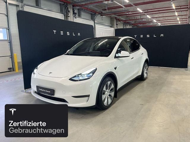 Pearl white multicoat Gebraucht 2022 Tesla Model Y Long Range AWD SUV | 32.100 € (Guter Preis) - Bild 1/4