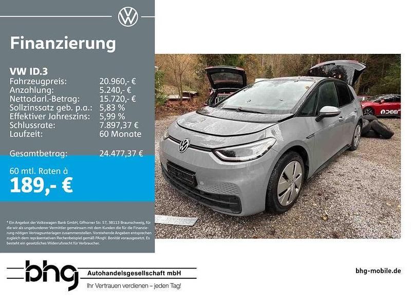 Gebraucht VW ID.3 Pro 107 kW (146 PS) 2022 Grau Kleinwagen
