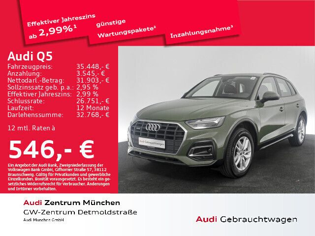Distriktgrün metallic Gebraucht 2022 Audi Q5 Comfort SUV | 35.448 € (Superpreis) - Bild 1/2