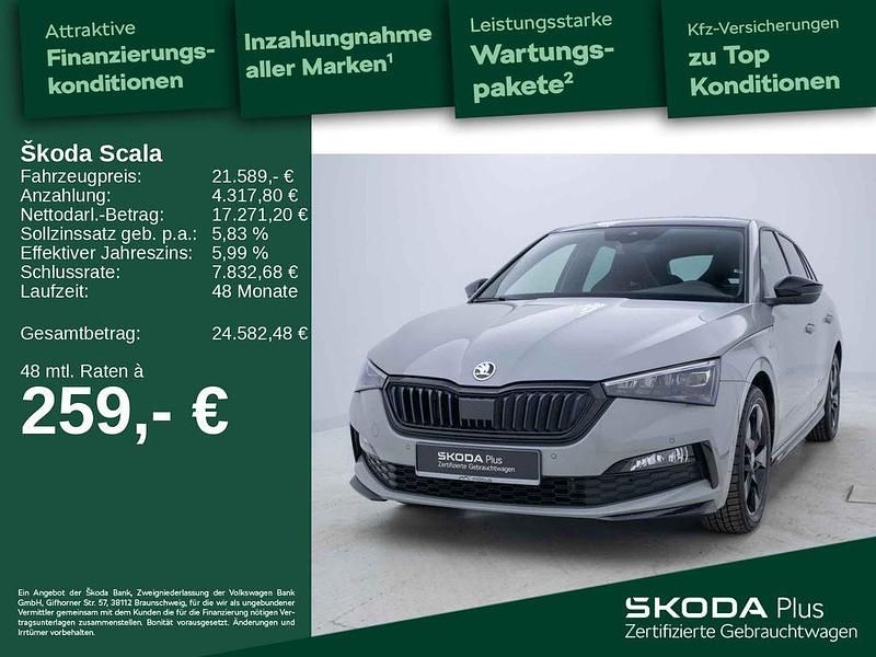 Grau Gebraucht 2021 Skoda Scala Monte Carlo Kleinwagen | 21.589 € (Fairer Preis) - Bild 1/4
