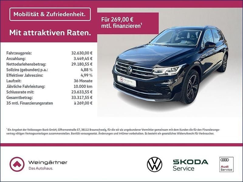 Gebraucht VW Tiguan Elegance 200 PS (147 kW) 2022 Schwarz SUV