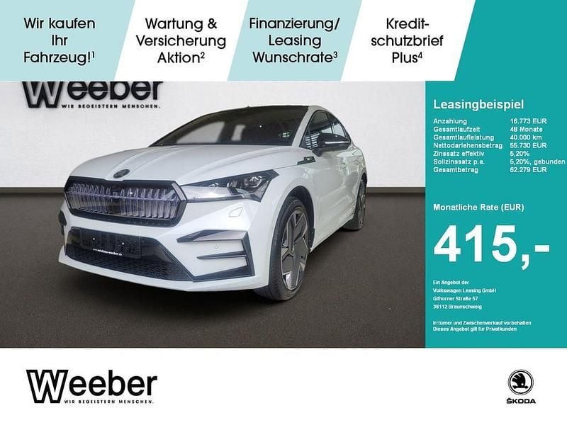 Weiß Gebraucht 2025 Skoda Enyaq iV RS SUV | 51.590 € (Guter Preis) - Bild 1/4