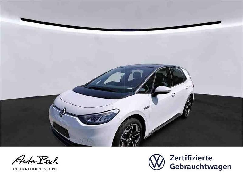 Weiß (gletscherweiß metallic/schwarz) Gebraucht 2022 VW ID.3 Pure Kleinwagen | 20.940 € (Guter Preis) - Bild 1/4