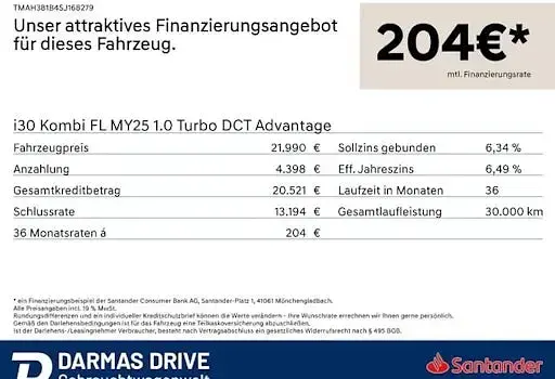 Second-hand Hyundai i30 Advantage 100 CP (73 kW) 2025 Albastru Break