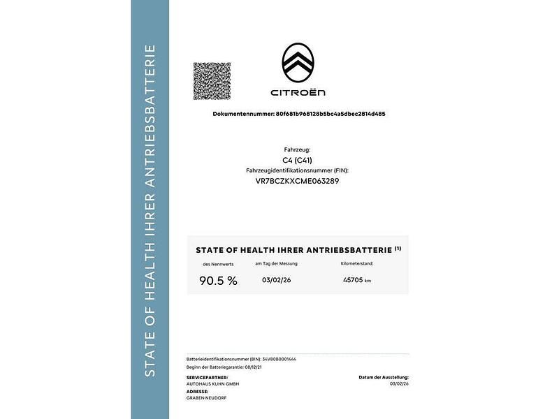 Gebraucht Citroën e-C4 Shine 100 kW (136 PS) 2021 Braun Limousine