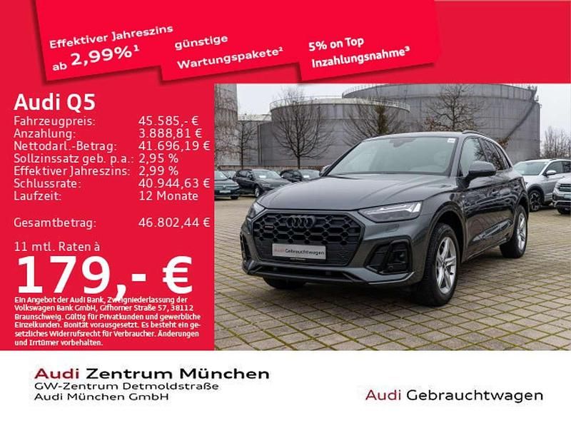 Daytonagrau perleffekt Gebraucht 2023 Audi Q5 S-Line SUV | 45.585 € (Etwas zu teuer) - Bild 1/1