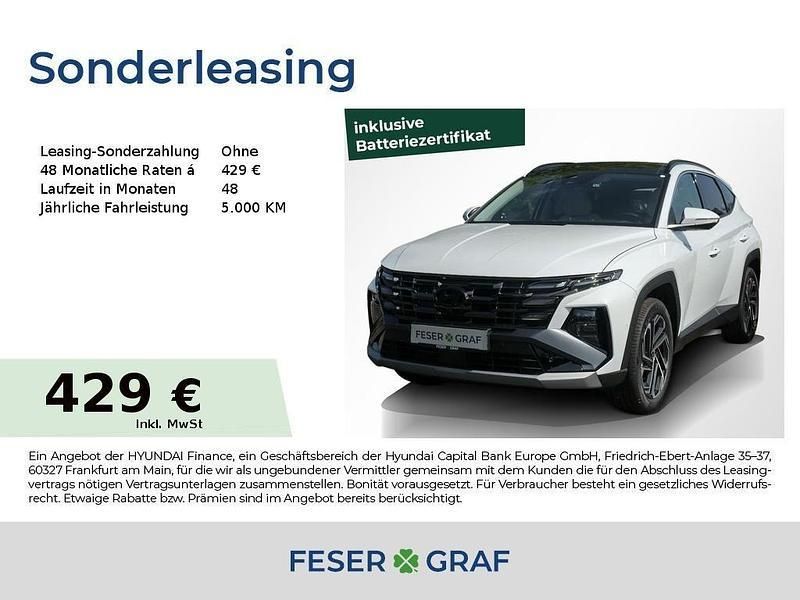 Serenity white Neu 2025 Hyundai Tucson Prime SUV | 44.280 € (Etwas zu teuer) - Bild 1/4