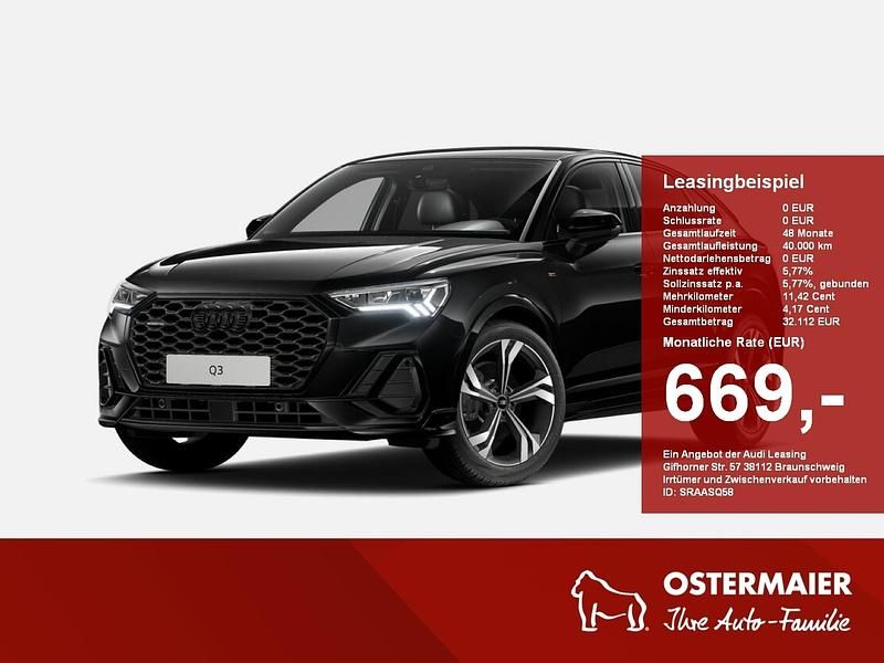 Schwarz Neu 2025 Audi Q3 Sportback S-Line SUV | 55.990 € (Fairer Preis) - Bild 1/4