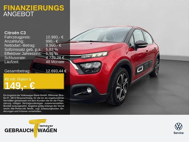 Gebraucht Citroën C3 Feel 82 PS (60 kW) 2022 Rot Limousine