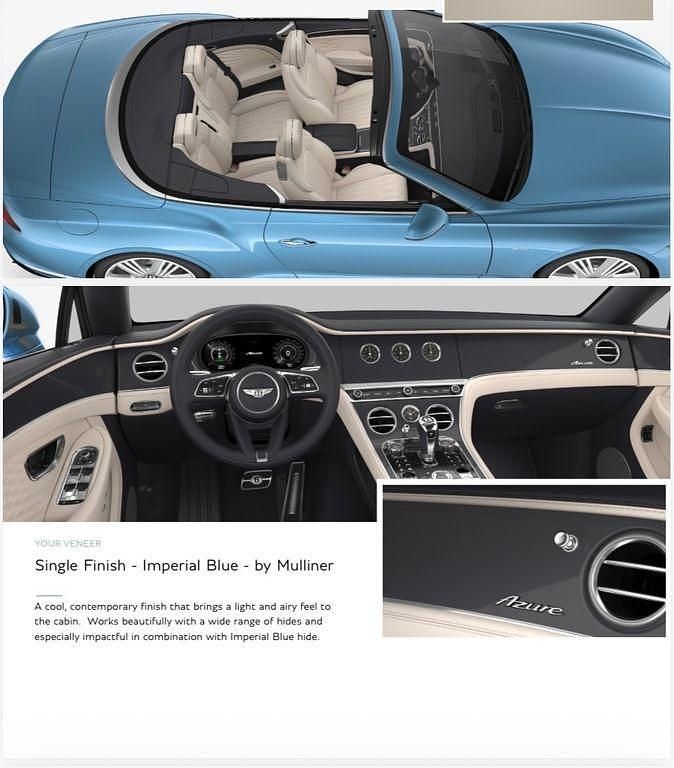 Neu Bentley Azure 549 PS (403 kW) 2026 Blau Cabrio